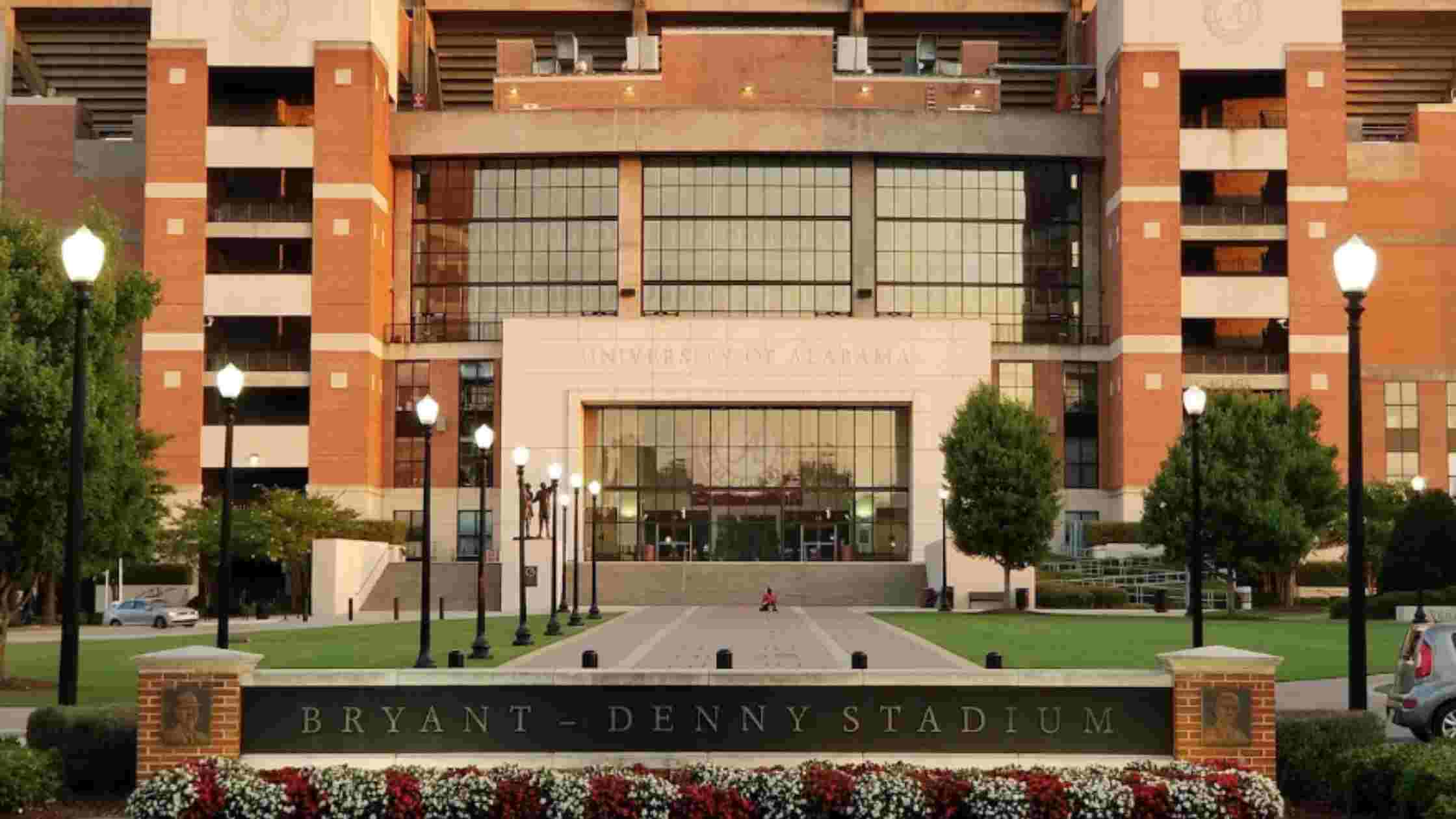 Bryant-Denny Stadium at the University of Alabama, representing public universities where a 1300 SAT score is a good score.