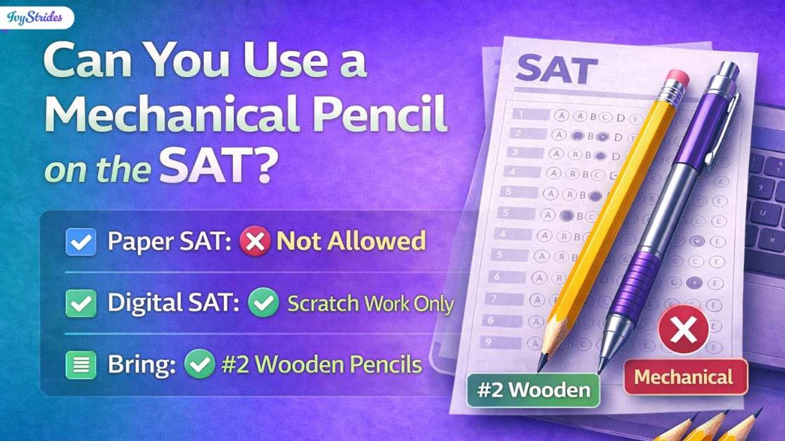 Can You Use a Mechanical Pencil on the SAT? (2026 Rules Explained)