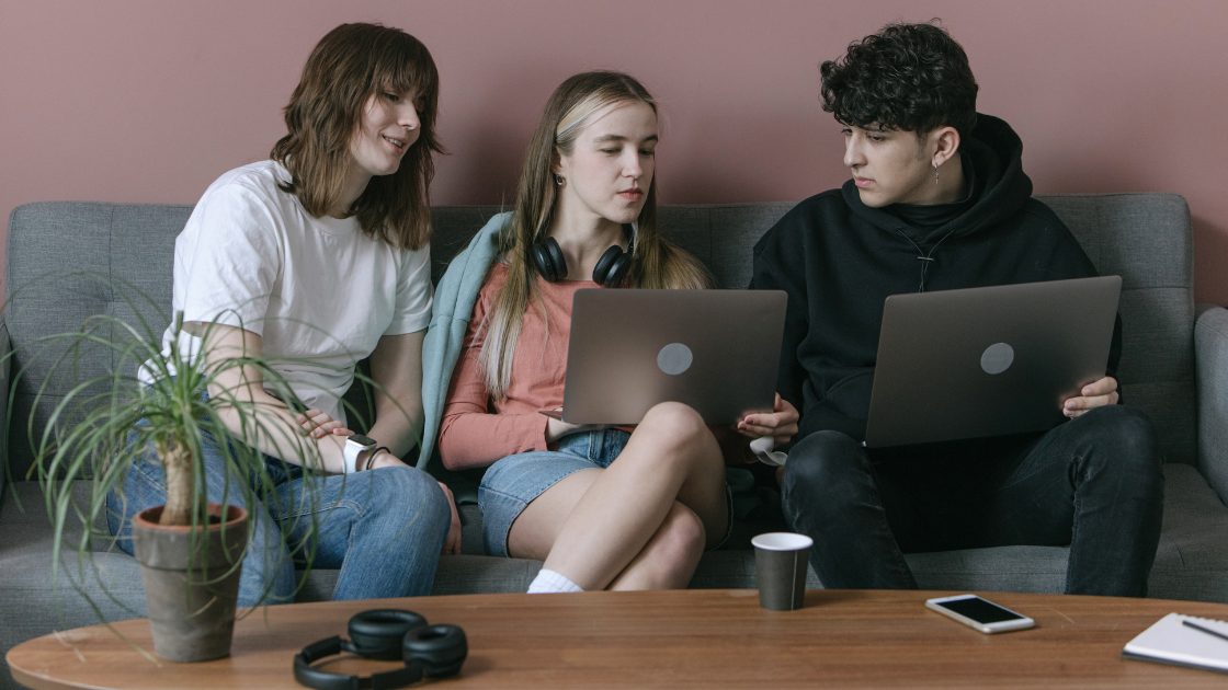 Students planning college applications together, coordinating SAT test dates, score releases, and application deadlines.